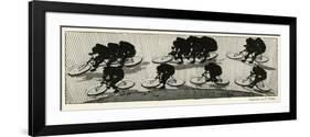 Cycling Silhouette-E. Kneiss-Framed Premium Giclee Print