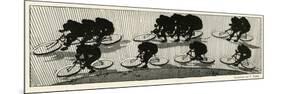 Cycling Silhouette-E. Kneiss-Mounted Premium Giclee Print