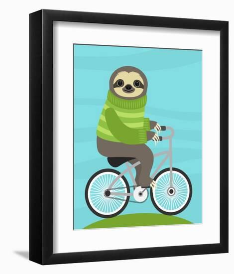 Cycling Sloth-Nancy Lee-Framed Art Print