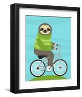 Cycling Sloth-Nancy Lee-Framed Art Print