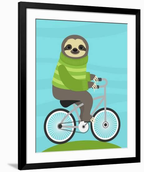 Cycling Sloth-Nancy Lee-Framed Art Print