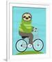 Cycling Sloth-Nancy Lee-Framed Art Print