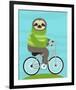 Cycling Sloth-Nancy Lee-Framed Premium Giclee Print