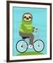 Cycling Sloth-Nancy Lee-Framed Premium Giclee Print