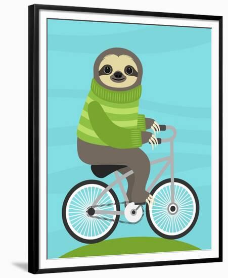 Cycling Sloth-Nancy Lee-Framed Premium Giclee Print