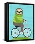 Cycling Sloth-Nancy Lee-Framed Stretched Canvas