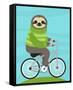 Cycling Sloth-Nancy Lee-Framed Stretched Canvas