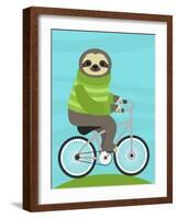 Cycling Sloth-Nancy Lee-Framed Art Print