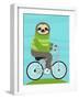 Cycling Sloth-Nancy Lee-Framed Art Print