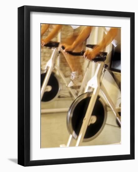 Cycling Spinning Class in Action-null-Framed Photographic Print