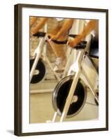 Cycling Spinning Class in Action-null-Framed Photographic Print