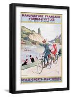 Cycling, Sport, Fun, Travel, 20th Century-null-Framed Giclee Print