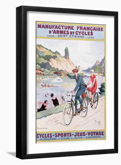 Cycling, Sport, Fun, Travel, 20th Century-null-Framed Giclee Print