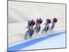 Cycling Team Competing on the Velodrome-Chris Trotman-Mounted Premium Photographic Print