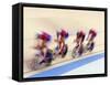 Cycling Team Competing on the Velodrome-Chris Trotman-Framed Stretched Canvas