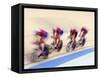 Cycling Team Competing on the Velodrome-Chris Trotman-Framed Stretched Canvas