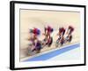 Cycling Team Competing on the Velodrome-Chris Trotman-Framed Photographic Print