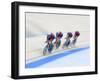 Cycling Team Competing on the Velodrome-Chris Trotman-Framed Photographic Print