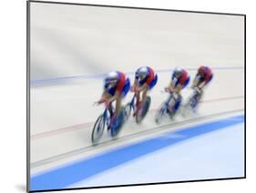 Cycling Team Competing on the Velodrome-Chris Trotman-Mounted Photographic Print