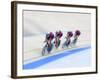 Cycling Team Competing on the Velodrome-Chris Trotman-Framed Photographic Print