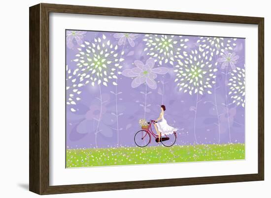 Cycling-Milovelen-Framed Art Print