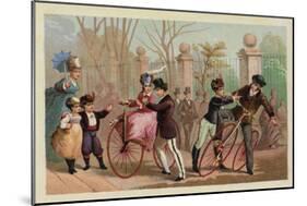 Cycling-null-Mounted Giclee Print