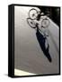 Cyclist and His Shadow-Chris Trotman-Framed Stretched Canvas