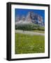 Cyclist and Sassolungo Group, Sella Pass, Trento and Bolzano Provinces, Italian Dolomites, Italy-Frank Fell-Framed Photographic Print