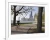 Cyclist by Lake Michigan Shore, Gold Coast District, Chicago, Illinois, USA-Amanda Hall-Framed Photographic Print