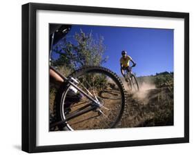 Cyclist in a Mountain Biking Race, Denver, Colorado, USA-null-Framed Photographic Print