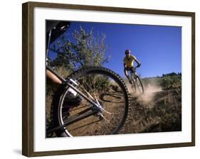 Cyclist in a Mountain Biking Race, Denver, Colorado, USA-null-Framed Photographic Print