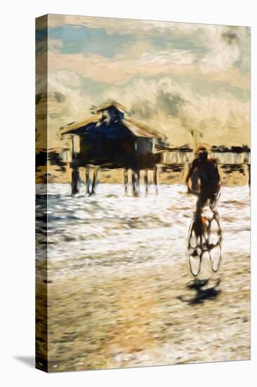 Cyclist - In the Style of Oil Painting-Philippe Hugonnard-Stretched Canvas