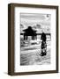 Cyclist on a Florida Beach at Sunset-Philippe Hugonnard-Framed Photographic Print