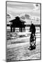 Cyclist on a Florida Beach at Sunset-Philippe Hugonnard-Mounted Photographic Print