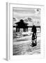 Cyclist on a Florida Beach at Sunset-Philippe Hugonnard-Framed Photographic Print