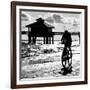 Cyclist on a Florida Beach at Sunset-Philippe Hugonnard-Framed Photographic Print