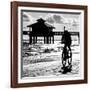 Cyclist on a Florida Beach at Sunset-Philippe Hugonnard-Framed Photographic Print