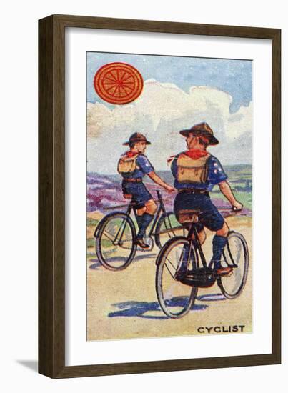 'Cyclist' Scout Badge, 1923-English School-Framed Giclee Print