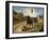 Cycliste renversé devant un cheval cabré-null-Framed Giclee Print