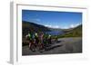 Cyclists Above Lough Nafooey, Shot from the County Mayo Side of the Border-null-Framed Photographic Print