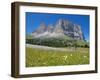 Cyclists and Sassolungo Group, Sella Pass, Trento and Bolzano Provinces, Italian Dolomites, Italy-Frank Fell-Framed Photographic Print