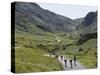 Cyclists Ascending Honister Pass, Lake District National Park, Cumbria, England, UK, Europe-James Emmerson-Stretched Canvas