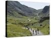 Cyclists Ascending Honister Pass, Lake District National Park, Cumbria, England, UK, Europe-James Emmerson-Stretched Canvas