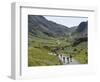 Cyclists Ascending Honister Pass, Lake District National Park, Cumbria, England, UK, Europe-James Emmerson-Framed Photographic Print