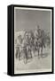 Cyclists Bringing a Message to Jameson from Johannesburg-William Heysham Overend-Framed Stretched Canvas