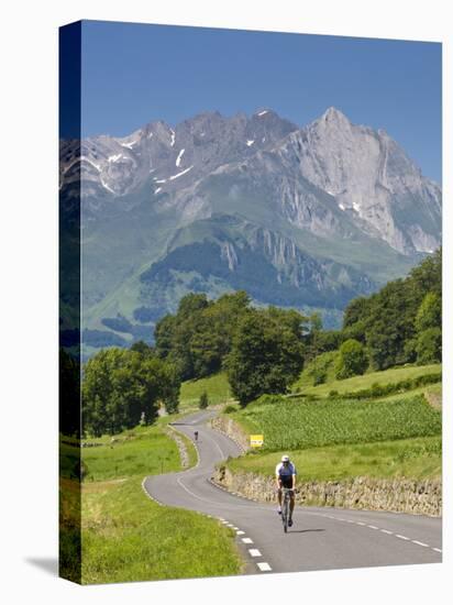 Cyclists, Grange Sous La Neige, Midi-Pyrenees, France-Doug Pearson-Stretched Canvas