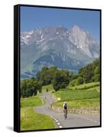 Cyclists, Grange Sous La Neige, Midi-Pyrenees, France-Doug Pearson-Framed Stretched Canvas