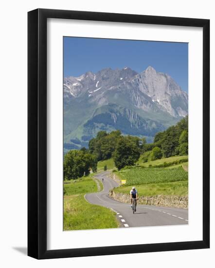 Cyclists, Grange Sous La Neige, Midi-Pyrenees, France-Doug Pearson-Framed Photographic Print