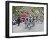 Cyclists Including Lance Armstrong and Yellow Jersey Alberto Contador in the Tour De France 2009-Christian Kober-Framed Photographic Print