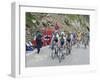 Cyclists Including Lance Armstrong and Yellow Jersey Alberto Contador in the Tour De France 2009-Christian Kober-Framed Photographic Print